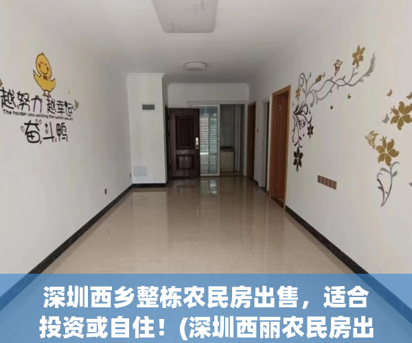 深圳西乡整栋农民房出售，适合投资或自住！(深圳西丽农民房出售)