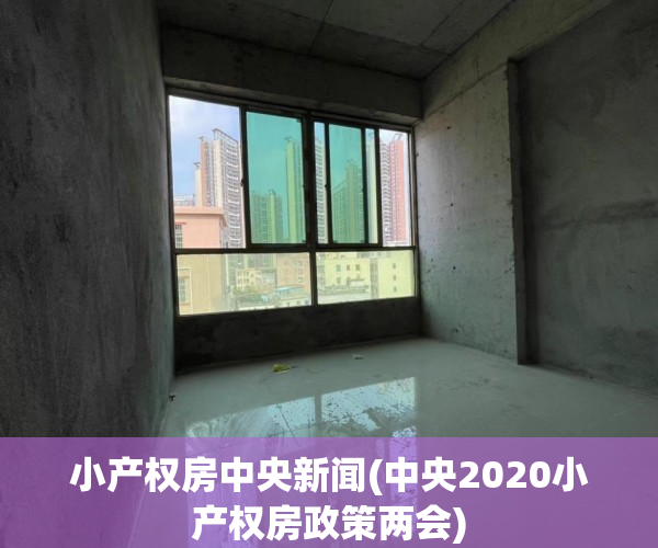 小产权房中央新闻(中央2020小产权房政策两会) 小产权房中央新闻(中央2020小产权房政策两会)