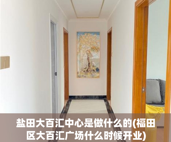 盐田大百汇中心是做什么的(福田区大百汇广场什么时候开业) 盐田大百汇中心是做什么的(福田区大百汇广场什么时候开业)