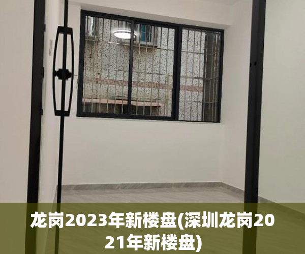 龙岗2023年新楼盘(深圳龙岗2021年新楼盘)