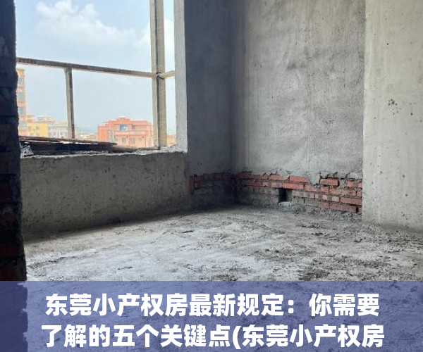 东莞小产权房最新规定：你需要了解的五个关键点(东莞小产权房·.新开盘)