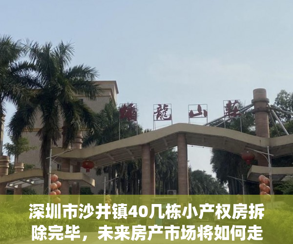 深圳市沙井镇40几栋小产权房拆除完毕，未来房产市场将如何走向？(深圳沙井小产权房你不知道的事?)
