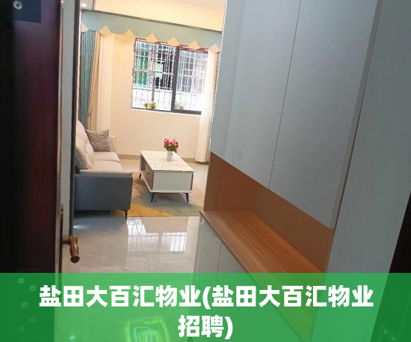 盐田大百汇物业(盐田大百汇物业招聘) 盐田大百汇物业(盐田大百汇物业招聘)