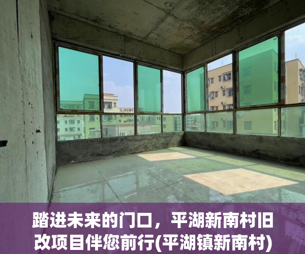 踏进未来的门口，平湖新南村旧改项目伴您前行(平湖镇新南村)