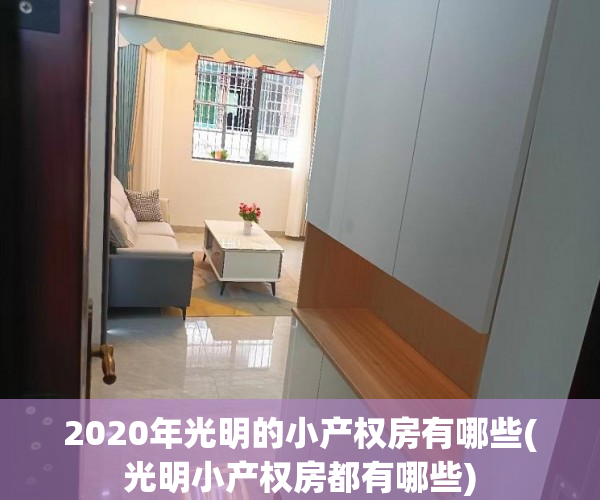 2020年光明的小产权房有哪些(光明小产权房都有哪些) 2020年光明的小产权房有哪些(光明小产权房都有哪些)