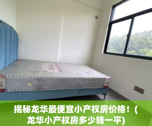 揭秘龙华最便宜小产权房价格！(龙华小产权房多少钱一平)
