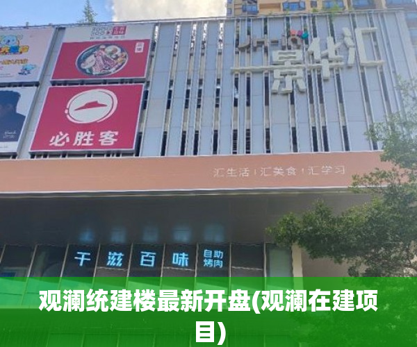 观澜统建楼最新开盘(观澜在建项目)