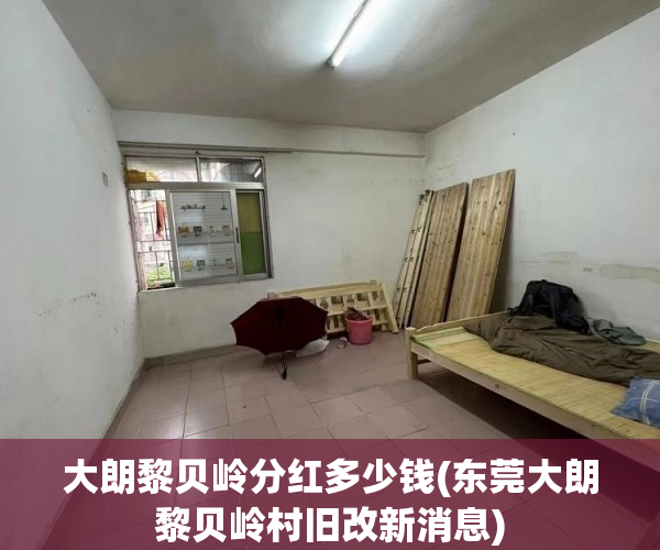 大朗黎贝岭分红多少钱(东莞大朗黎贝岭村旧改新消息) 大朗黎贝岭分红多少钱(东莞大朗黎贝岭村旧改新消息)