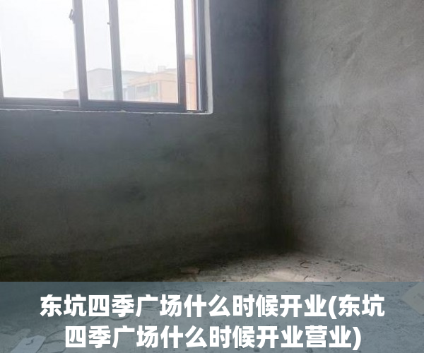 东坑四季广场什么时候开业(东坑四季广场什么时候开业营业)