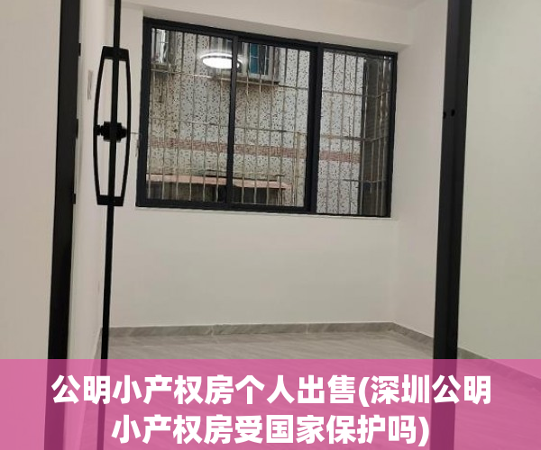 公明小产权房个人出售(深圳公明小产权房受国家保护吗) 公明小产权房个人出售(深圳公明小产权房受国家保护吗)