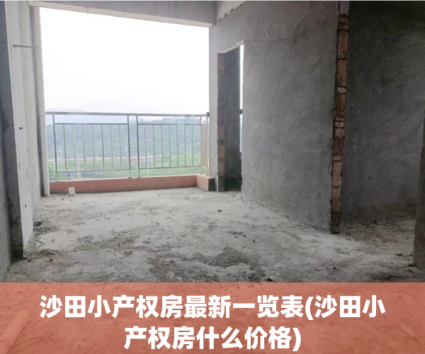 沙田小产权房最新一览表(沙田小产权房什么价格) 沙田小产权房最新一览表(沙田小产权房什么价格)