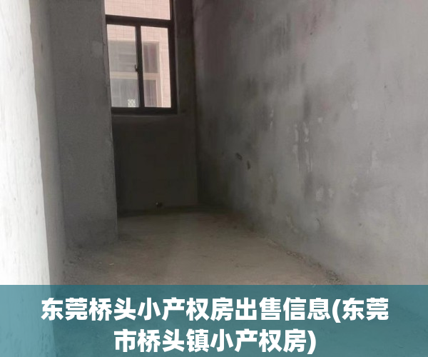 东莞桥头小产权房出售信息(东莞市桥头镇小产权房) 东莞桥头小产权房出售信息(东莞市桥头镇小产权房)