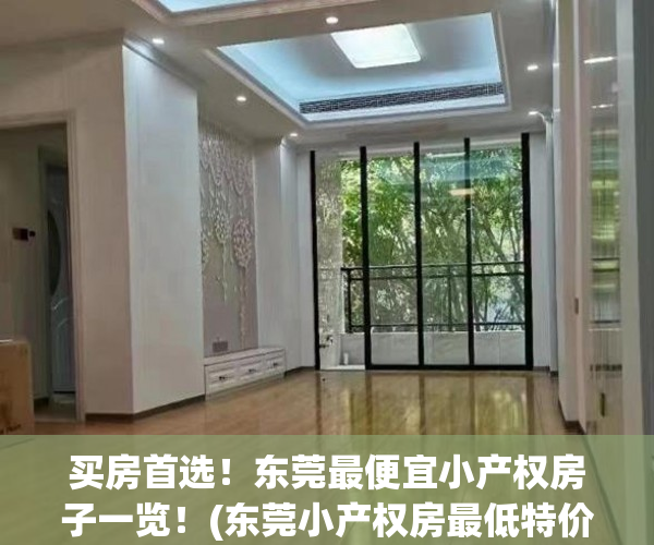 买房首选！东莞最便宜小产权房子一览！(东莞小产权房最低特价)