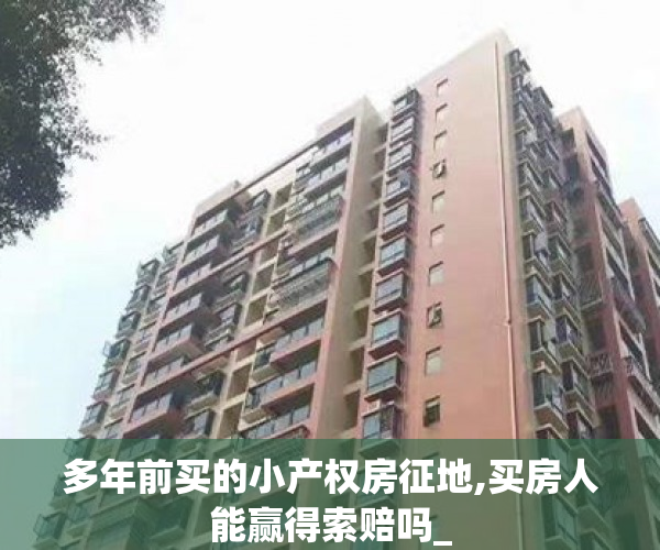 多年前买的小产权房征地,买房人能赢得索赔吗_
