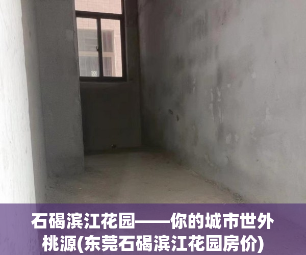 石碣滨江花园——你的城市世外桃源(东莞石碣滨江花园房价)