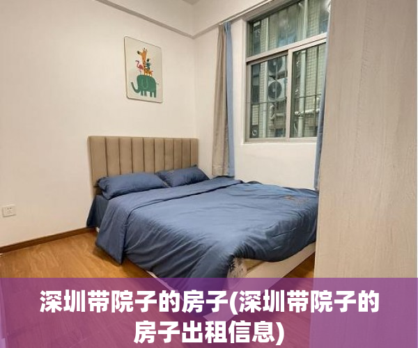 深圳带院子的房子(深圳带院子的房子出租信息)