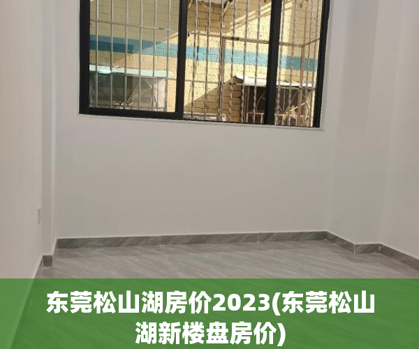 东莞松山湖房价2023(东莞松山湖新楼盘房价) 东莞松山湖房价2023(东莞松山湖新楼盘房价)