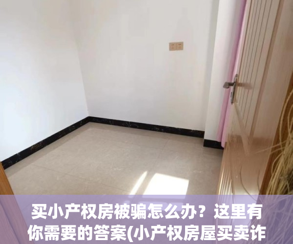 买小产权房被骗怎么办？这里有你需要的答案(小产权房屋买卖诈骗的特征)