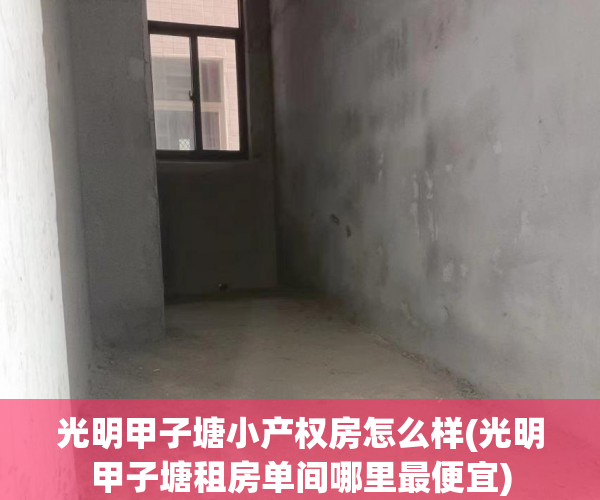 光明甲子塘小产权房怎么样(光明甲子塘租房单间哪里最便宜)