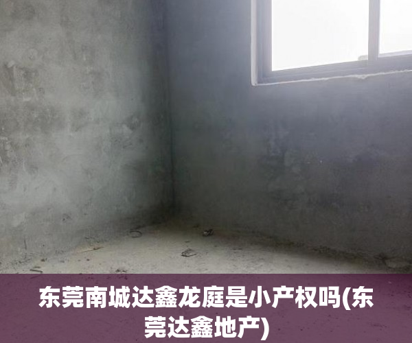 东莞南城达鑫龙庭是小产权吗(东莞达鑫地产) 东莞南城达鑫龙庭是小产权吗(东莞达鑫地产)