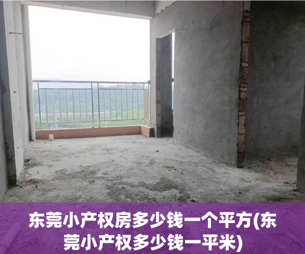 东莞小产权房多少钱一个平方(东莞小产权多少钱一平米) 东莞小产权房多少钱一个平方(东莞小产权多少钱一平米)