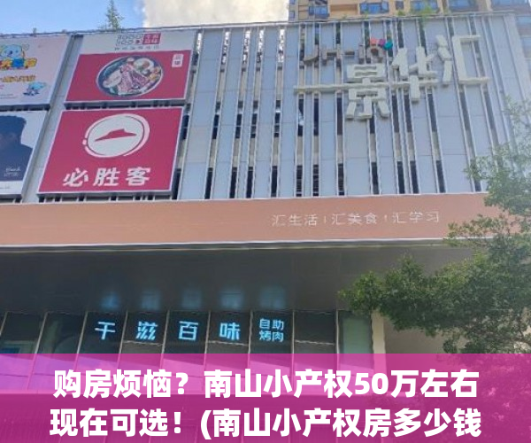 购房烦恼？南山小产权50万左右现在可选！(南山小产权房多少钱一平)