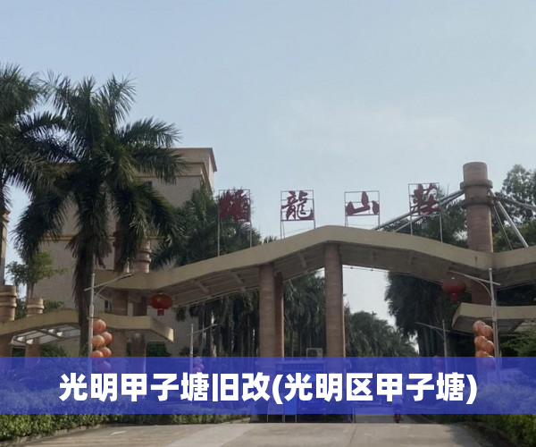光明甲子塘旧改(光明区甲子塘)