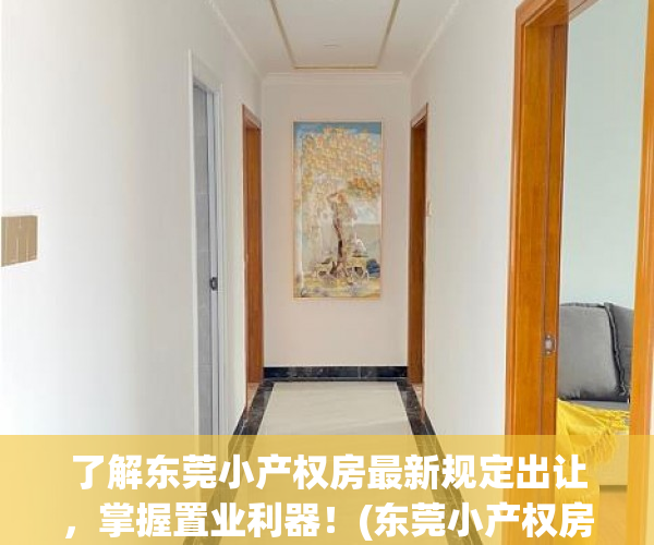 了解东莞小产权房最新规定出让，掌握置业利器！(东莞小产权房 2020出售)