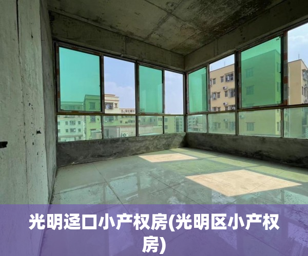 光明迳口小产权房(光明区小产权房)