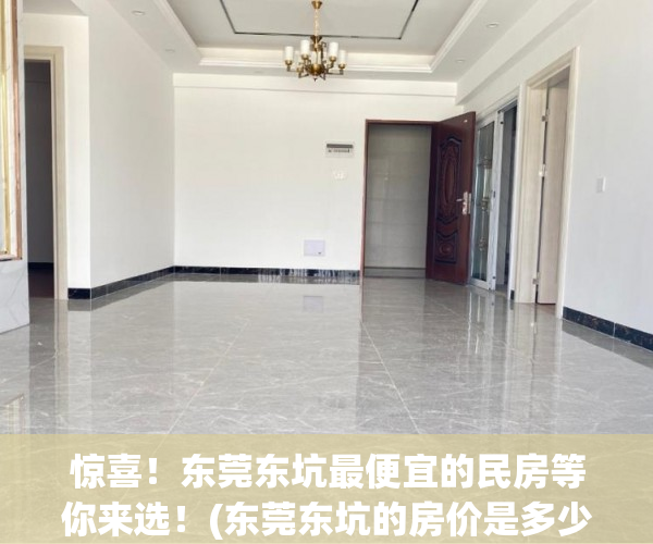 惊喜！东莞东坑最便宜的民房等你来选！(东莞东坑的房价是多少)