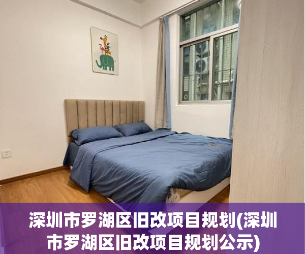 深圳市罗湖区旧改项目规划(深圳市罗湖区旧改项目规划公示)