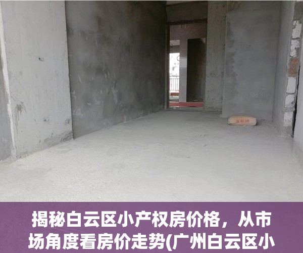 揭秘白云区小产权房价格，从市场角度看房价走势(广州白云区小产权房价电梯房)