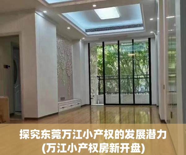探究东莞万江小产权的发展潜力(万江小产权房新开盘)