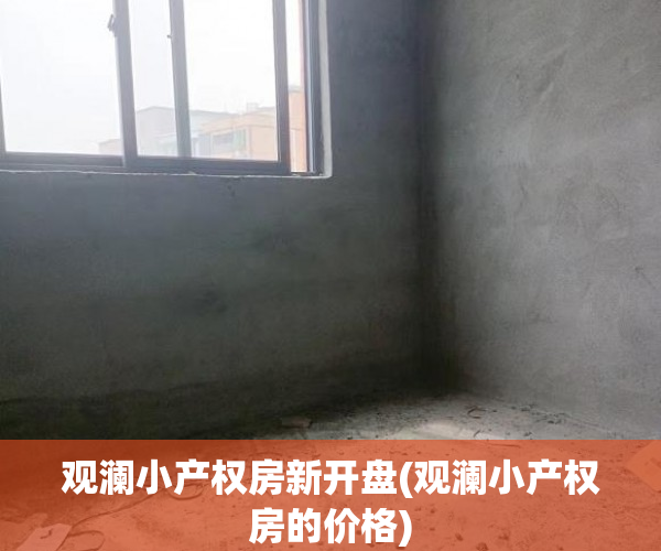观澜小产权房新开盘(观澜小产权房的价格)