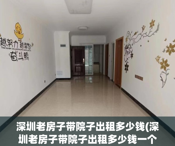 深圳老房子带院子出租多少钱(深圳老房子带院子出租多少钱一个月)