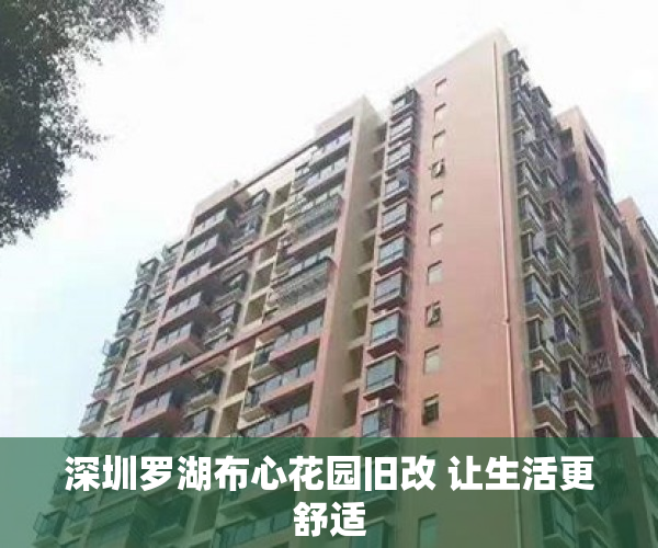 深圳罗湖布心花园旧改 让生活更舒适
