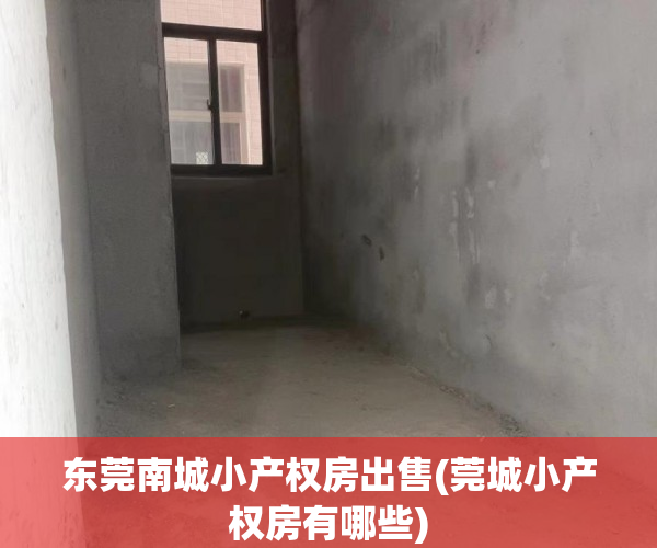 东莞南城小产权房出售(莞城小产权房有哪些) 东莞南城小产权房出售(莞城小产权房有哪些)