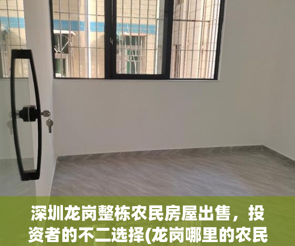深圳龙岗整栋农民房屋出售，投资者的不二选择(龙岗哪里的农民房租房便宜点)