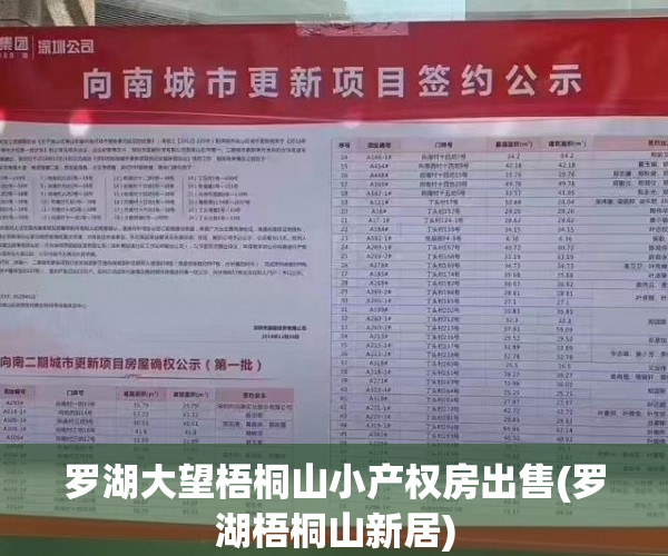 罗湖大望梧桐山小产权房出售(罗湖梧桐山新居) 罗湖大望梧桐山小产权房出售(罗湖梧桐山新居)