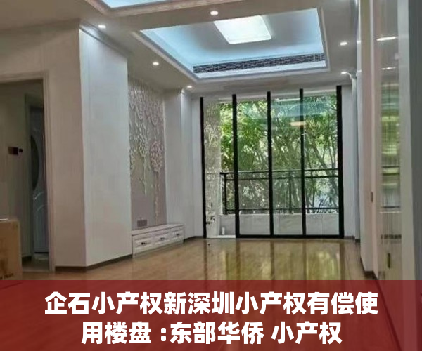 企石小产权新深圳小产权有偿使用楼盘 :东部华侨 小产权