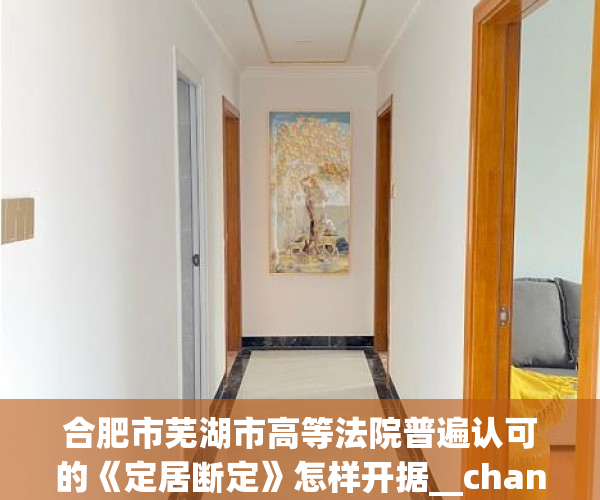 合肥市芜湖市高等法院普遍认可的《定居断定》怎样开据__chan_