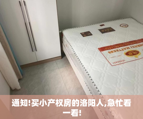通知!买小产权房的洛阳人,急忙看一看!