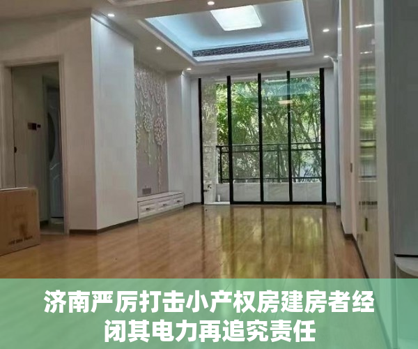 济南严厉打击小产权房建房者经闭其电力再追究责任