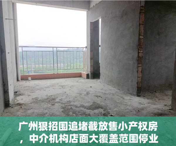 广州狠招围追堵截放售小产权房，中介机构店面大覆盖范围停业，投资客转为佛山