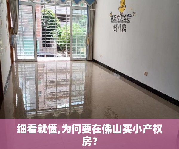 细看就懂,为何要在佛山买小产权房？