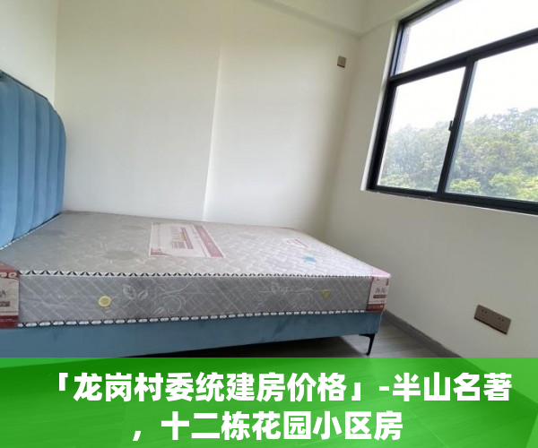 「龙岗村委统建房价格」-半山名著，十二栋花园小区房 