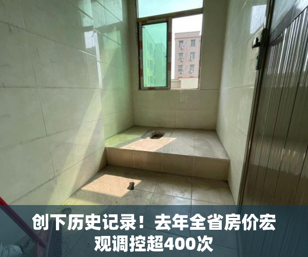 创下历史记录！去年全省房价宏观调控超400次
