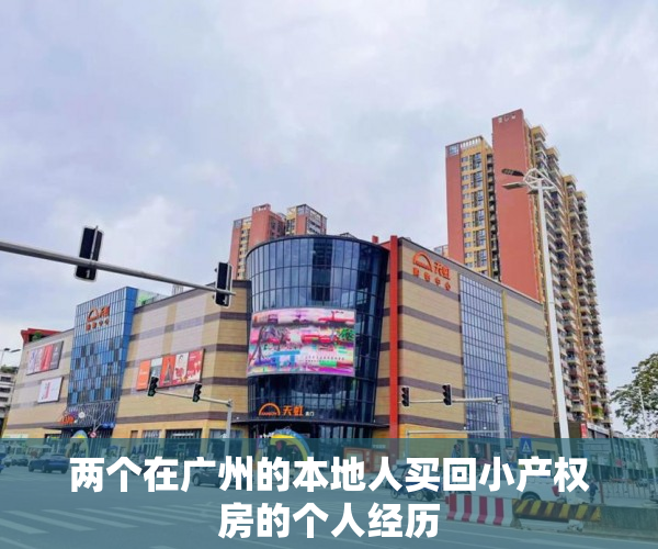 两个在广州的本地人买回小产权房的个人经历