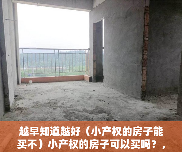 越早知道越好（小产权的房子能买不）小产权的房子可以买吗？，能买小产权房子吗，