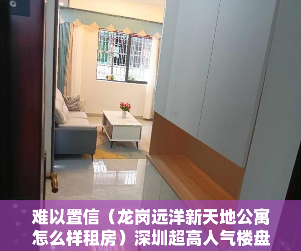 难以置信（龙岗远洋新天地公寓怎么样租房）深圳超高人气楼盘 远洋新天地二期 VS 金地龙城中央自在寓，龙岗远洋新天地公寓价格，